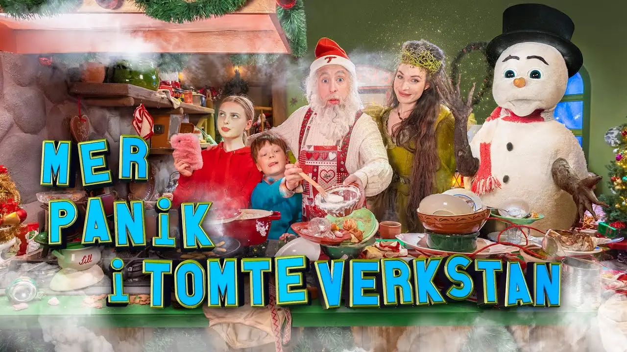 Panik i tomteverkstan — tráiler