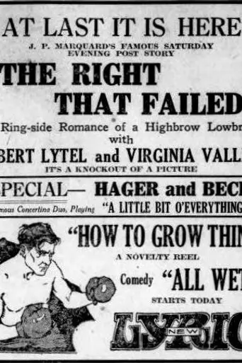 The Right That Failed (1922)