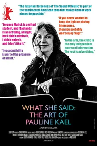 What She Said: The Art of Pauline Kael (2018)